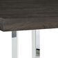Pacific Landing Benson Dining Table in Dark Oak and Chrome - Table Only, , large