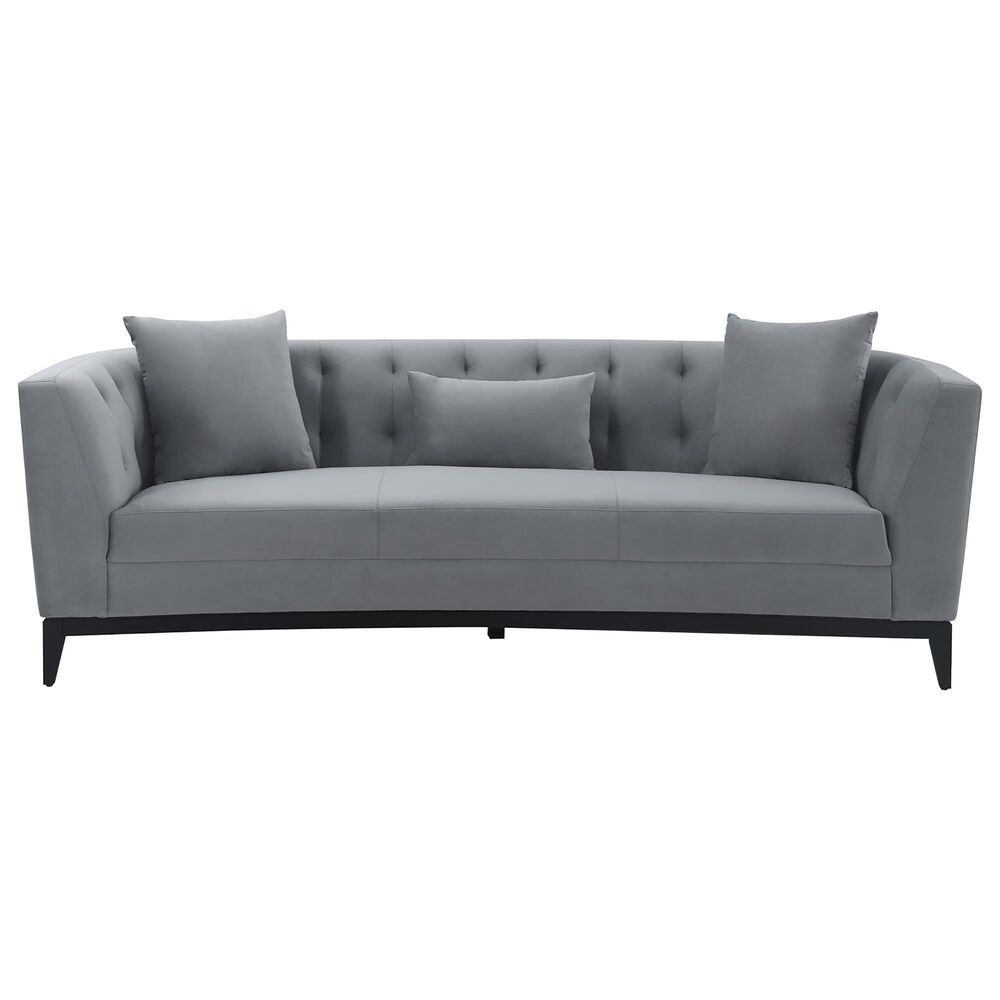 Armen Living Melange Sofa in Gray Velvet, , large