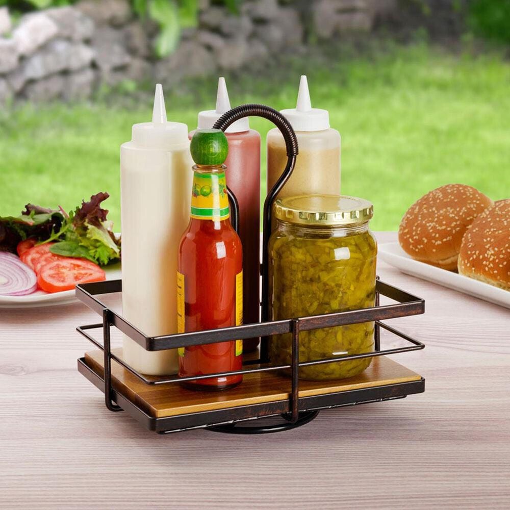 Lifetime Brands Nova Rotating Condiment Caddy in Black and Brown, , large