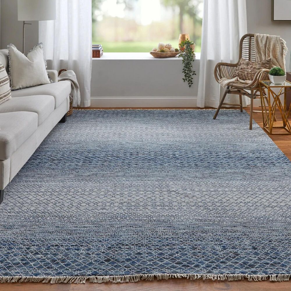 Feizy Rugs Branson 5&#39;6&quot; x 8&#39;6&quot; Blue and Ivory Area Rug, , large