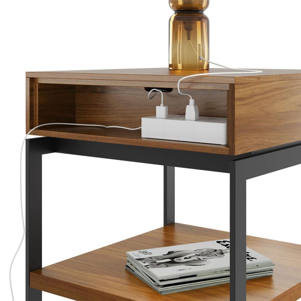 BDI Cora End Table in Natural Walnut and Black, , large