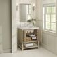 James Martin Breckenridge 30" Single Vanity in Whitewashed Oak with 3 cm Victorian Silver Quartz Top, , large