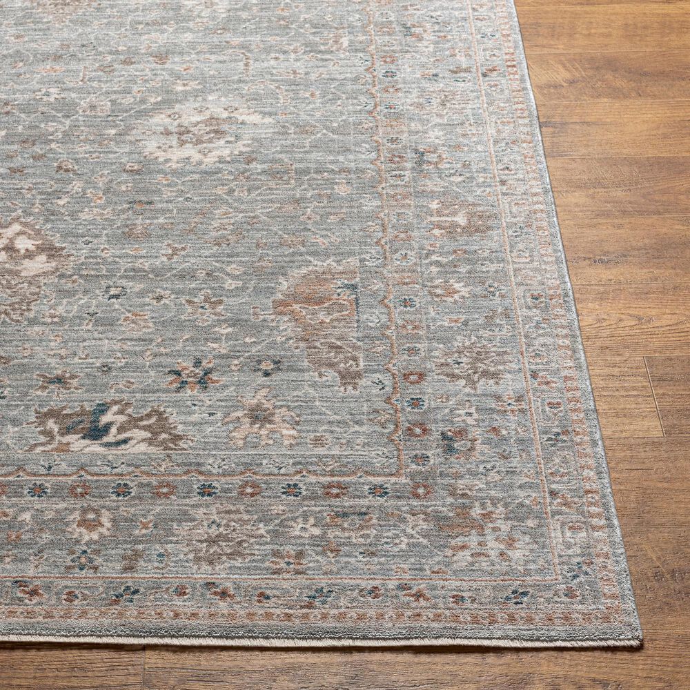 Surya Carlisle 2&#39;11&quot; x 10&#39; Seafoam, Blue, Dusty Sage, Dusty Pink, Ivory and Medium Brown Runner, , large