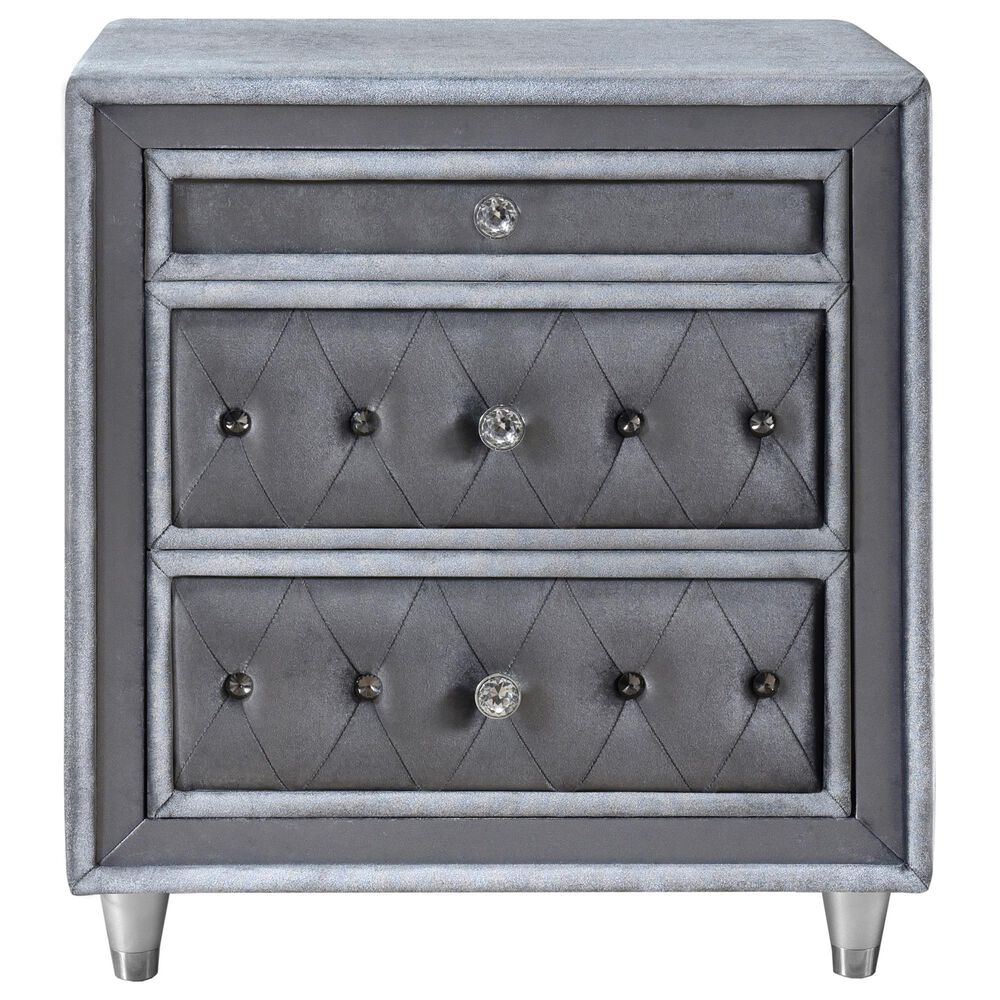 Pacific Landing Antonella 3-Drawer Nightstand in Grey, , large