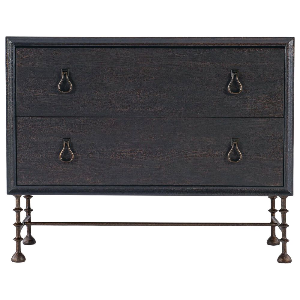 Hooker Furniture Big Sky Bachelor Chest in Charred Timber and Dark Brushed Bronze, , large
