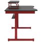 Signature Design by Ashley Lynxtyn Computer Desk with Raised Monitor Stand in Red and Black, , large