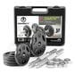 Marcy Case Iron Dumbbell Set with Case: (4) 5lb plates, (4) 3lb plates, (2) 14" handles, (4) Spin Lock Collars, , large