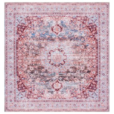 Safavieh Serapi 6"7" Square Light Blue and Red Area Rug, , large