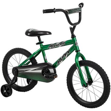 Huffy Pro Thunder 16" Boys" Bike in Green and Black, , large