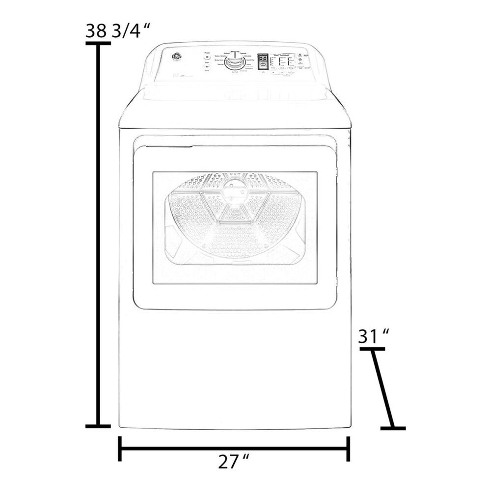 Whirlpool 7.4 Cu. Ft. Front Load Electric Dryer in White, , large