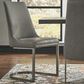 Urban Home Oxford Faux Leather Dining Side Chair in Basalt Grey, , large
