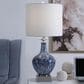 Flair Industries Art Glass Table Lamp in Silsden Blue, , large