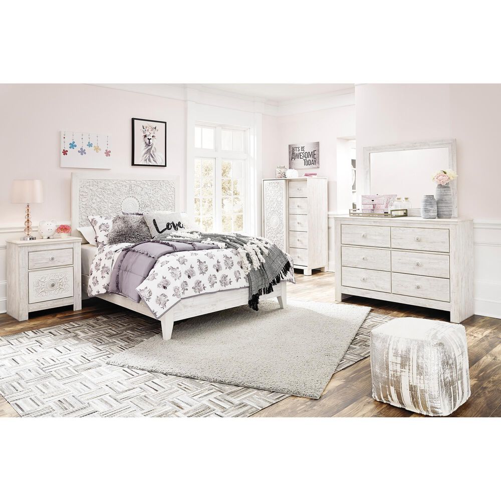 Signature Design by Ashley Paxberry 2 Drawer Nightstand in White Wash, , large