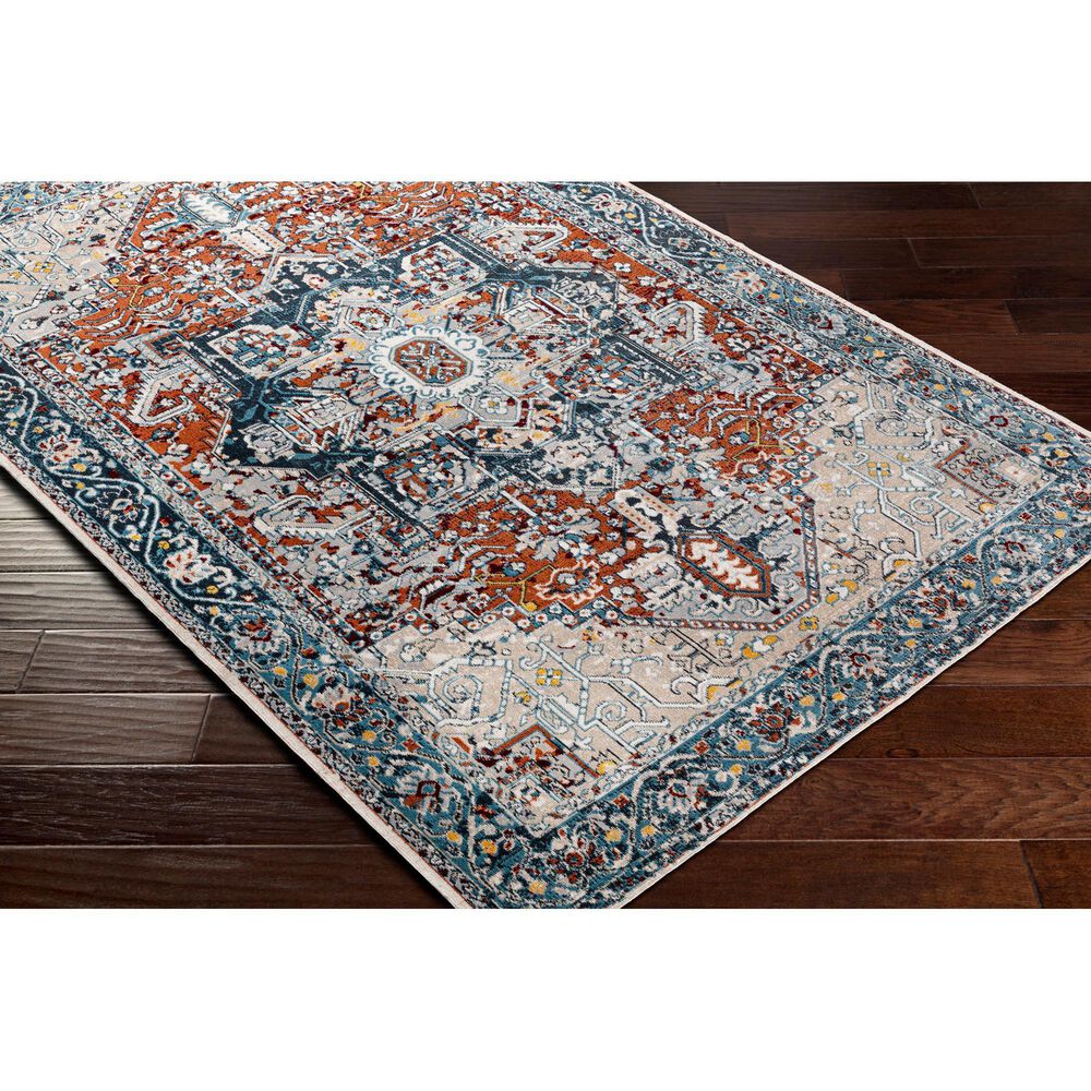 Surya Lavadora 9&#39;3&quot; x 12&#39; Ink Blue, Brick Red, Mustard, Gray, Light Beige and Cream Area Rug, , large