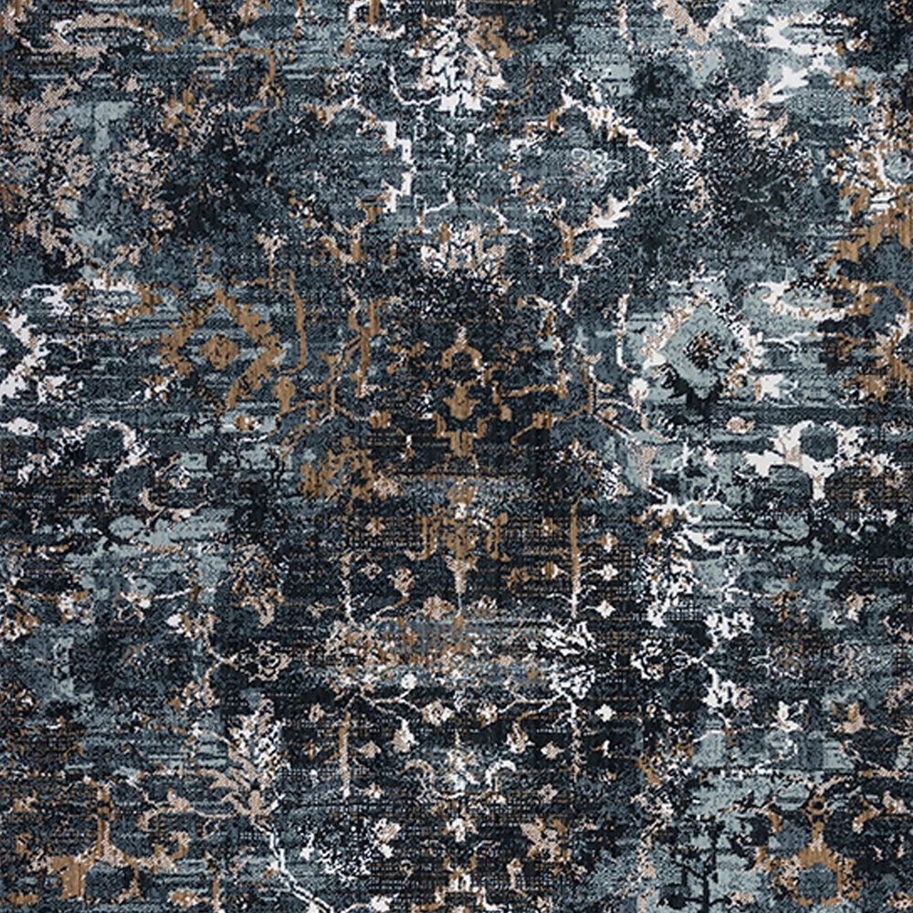 RIZZY Elite 5'2 x 7'9 Gray, Denim and Charcoal Area Rug