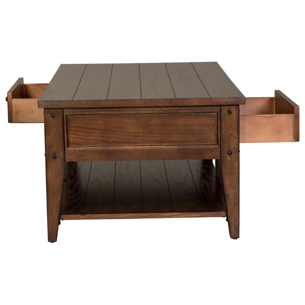 Belle Furnishings Cocktail Table in Rustic Brown, , large