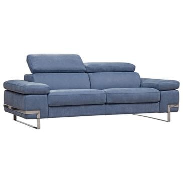 Bellini Modern Living Amanda Sofa with Adjustable Headrest in Pacific Blue, , large