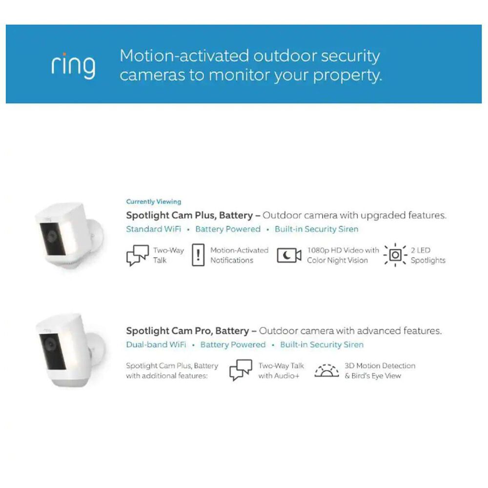 Ring Spotlight Cam Pro &#40;Battery&#41; in White, , large