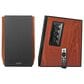 Edifier All-in-One Bluetooth Bookshelf Speaker Pair in Brown, , large