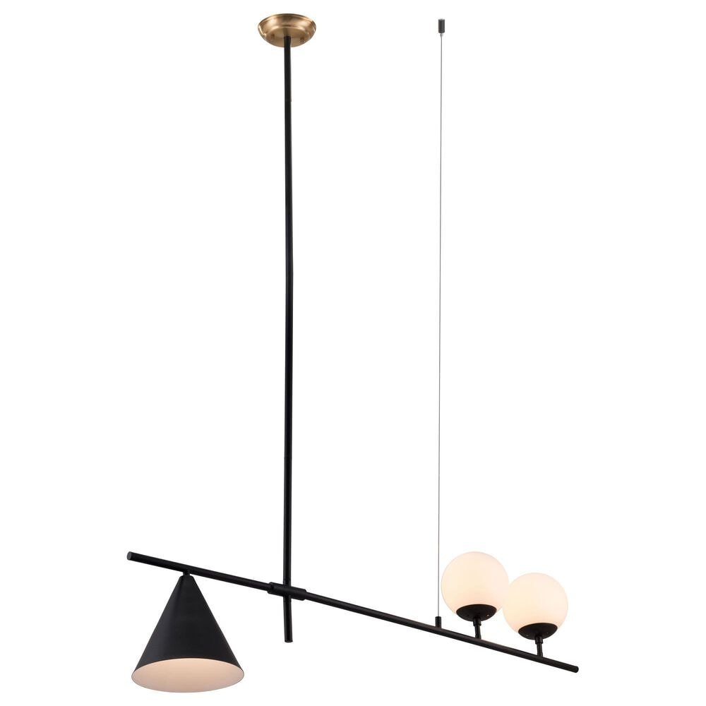 Zuo Modern Richiza Ceiling Lamp in Black, , large