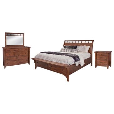 Napa Furniture Design Whistler Retreat 4-Piece Queen Bedroom Set in Dark Mango, , large