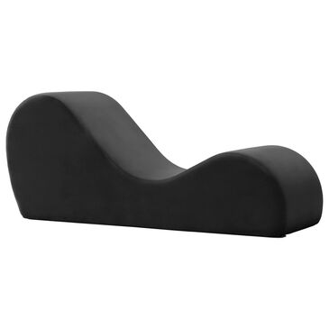 Jaxx Avana Chaise Lounge Yoga Chair in Black Velvet, , large