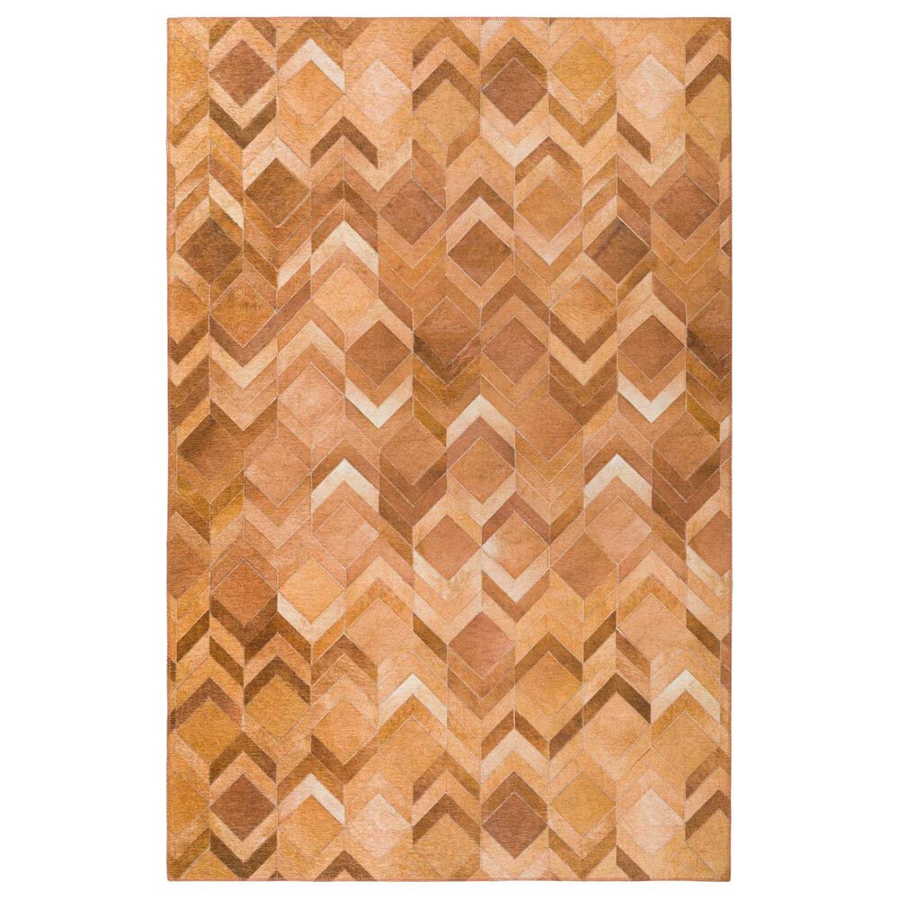 Dalyn Rug Company Stetson Chevron 8" Round Spice Indoor/Outdoor Area Rug, , large