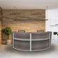Regency Global Sourcing Marque Reception 2-Piece Desk Workstation Set in Driftwood Grey, , large