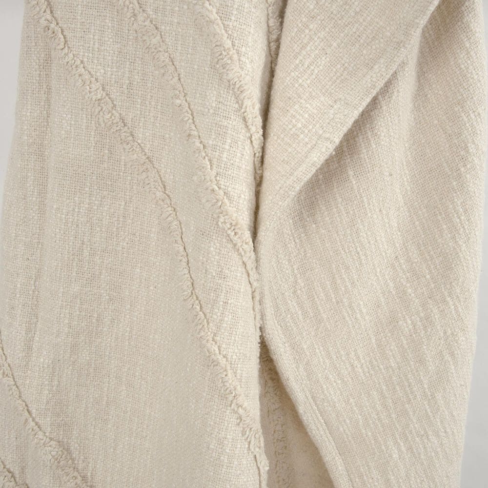Rizzy Home 50&quot; x 60&quot; Geometric Throw in Natural, , large