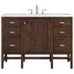 James Martin Addison 48" Single Vanity in Mid Century Acacia with 3 cm Carrara White Marble Top, , large