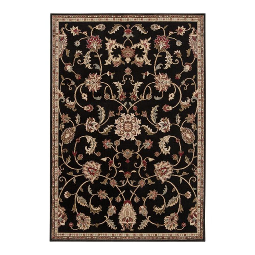 Surya Riley RLY-5025 7"10" x 10"10" Black/Tan/Orange Area Rug, , large