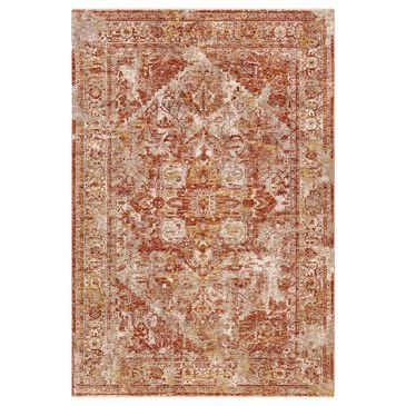 Surya Mirabel 6"7" x 9"6" Peach, Orange, Cream, Brown, Saffron, Taupe, Gray and Rose Area Rug, , large