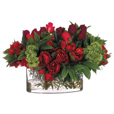 Allstate Floral and Craft Inc 14" Rose/Dahlia Planter in Red, , large