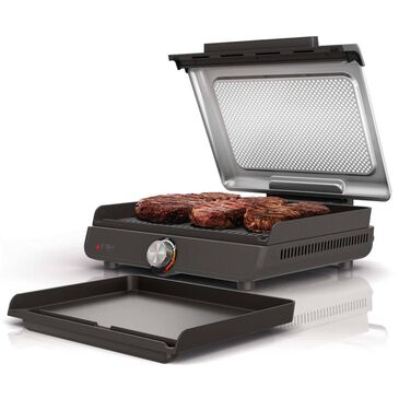 Ninja Sizzle 14" Smokeless Indoor Grill and Griddle in Grey and Stainless Steel, , large