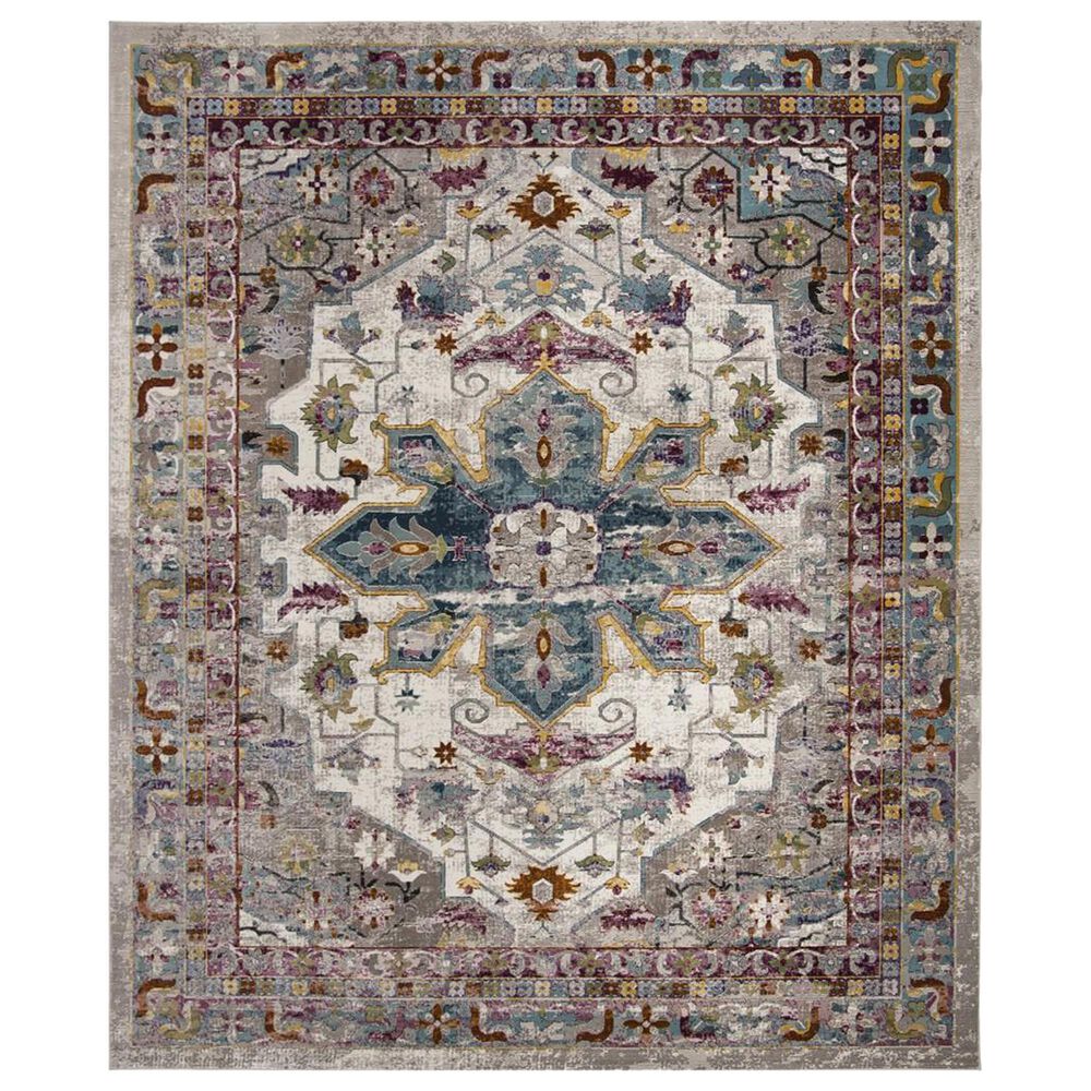 Safavieh Aria ARA160C 9" x 12" Cream and Multicolor Area Rug, , large