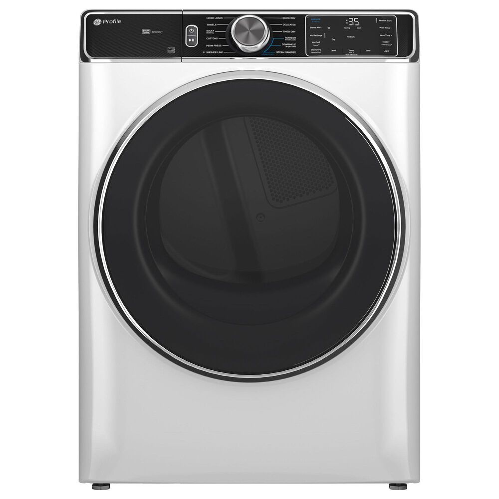 G.E. Major Appliances 7.8 Cu. Ft. Smart Front Load ElectricDryer in White, , large