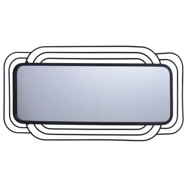 Flair Industries Metal Wall Mirror in Black, , large