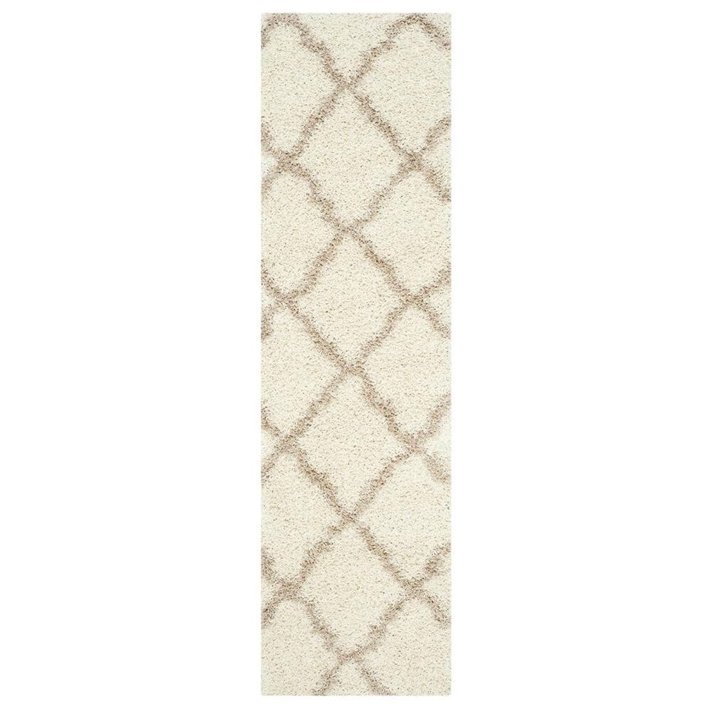 Safavieh Dallas Shag SGD257B-26 2"3" x 6" Ivory/Beige Runner, , large