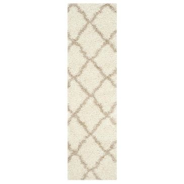 Safavieh Dallas Shag SGD257B-26 2"3" x 6" Ivory/Beige Runner, , large