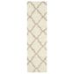 Safavieh Dallas Shag SGD257B-26 2"3" x 6" Ivory/Beige Runner, , large