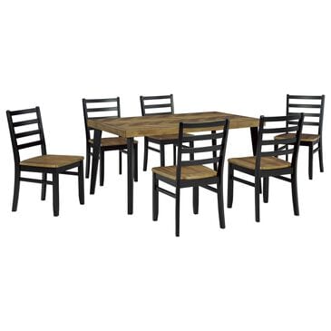 Signature Design by Ashley Blondon 7-Piece Rectangular Dining Set in Brown and Black, , large