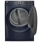 GE 4.8 Cu. Ft. Front Load Washer and 7.8 Cu. Ft. Electric Dryer Laundry Pair with Riser in Sapphire Blue, , large