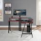OSP Home Disruptor L-Shaped Gaming Desk in Black and Red, , large