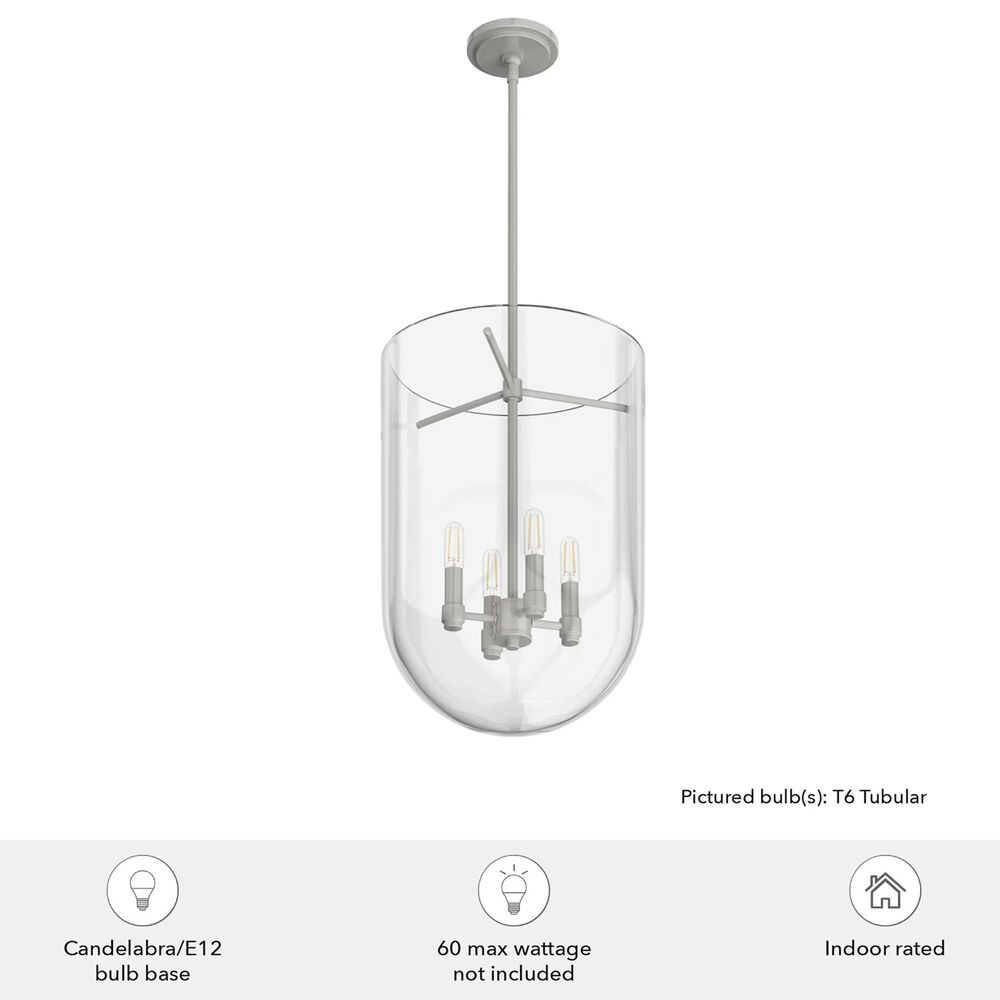 Hunter Sacha 4-Light Pendant in Brushed Nickel, , large