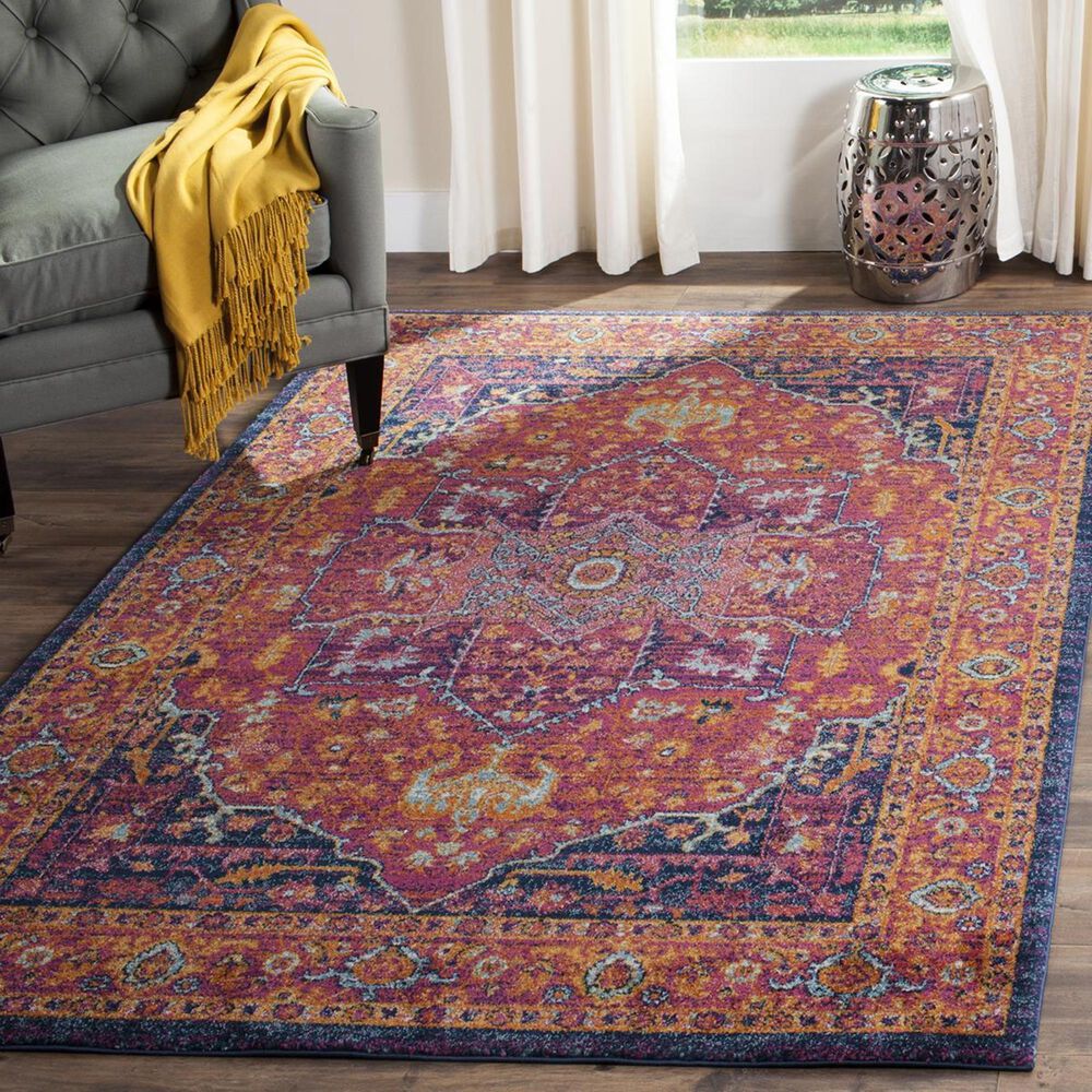 Safavieh Evoke EVK275S-4 4&#39; x 6&#39; Fuchsia/Orange Area Rug, , large