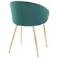 Lumisource Claire Chair in Emerald Green/Gold, , large