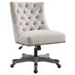 Linden Boulevard Empress Della Office Chair with Natural Tan Seat in Grey Wash, , large