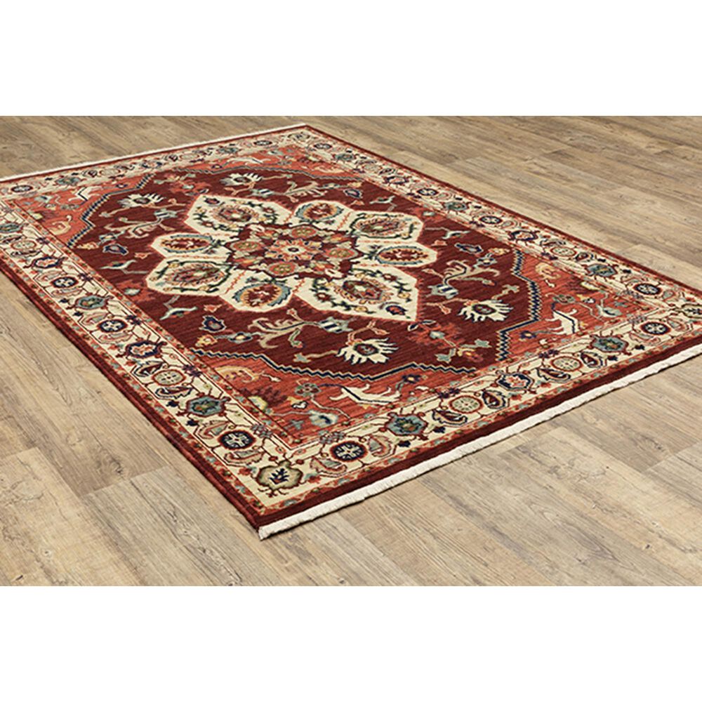 Oriental Weavers Lilihan Medallion 5502C 2&#39; x 3&#39; Red and Ivory Scatter Rug, , large