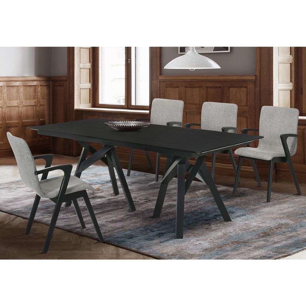 Blue River Cortina and Varde 5-Piece Rectangle Dining Set in Black, , large