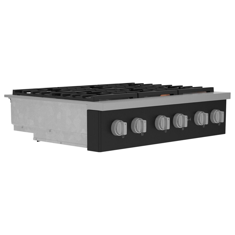 Cafe 36&quot; Natural Gas Rangetop with 6-Burner in Matte Black and Brushed Stainless, , large